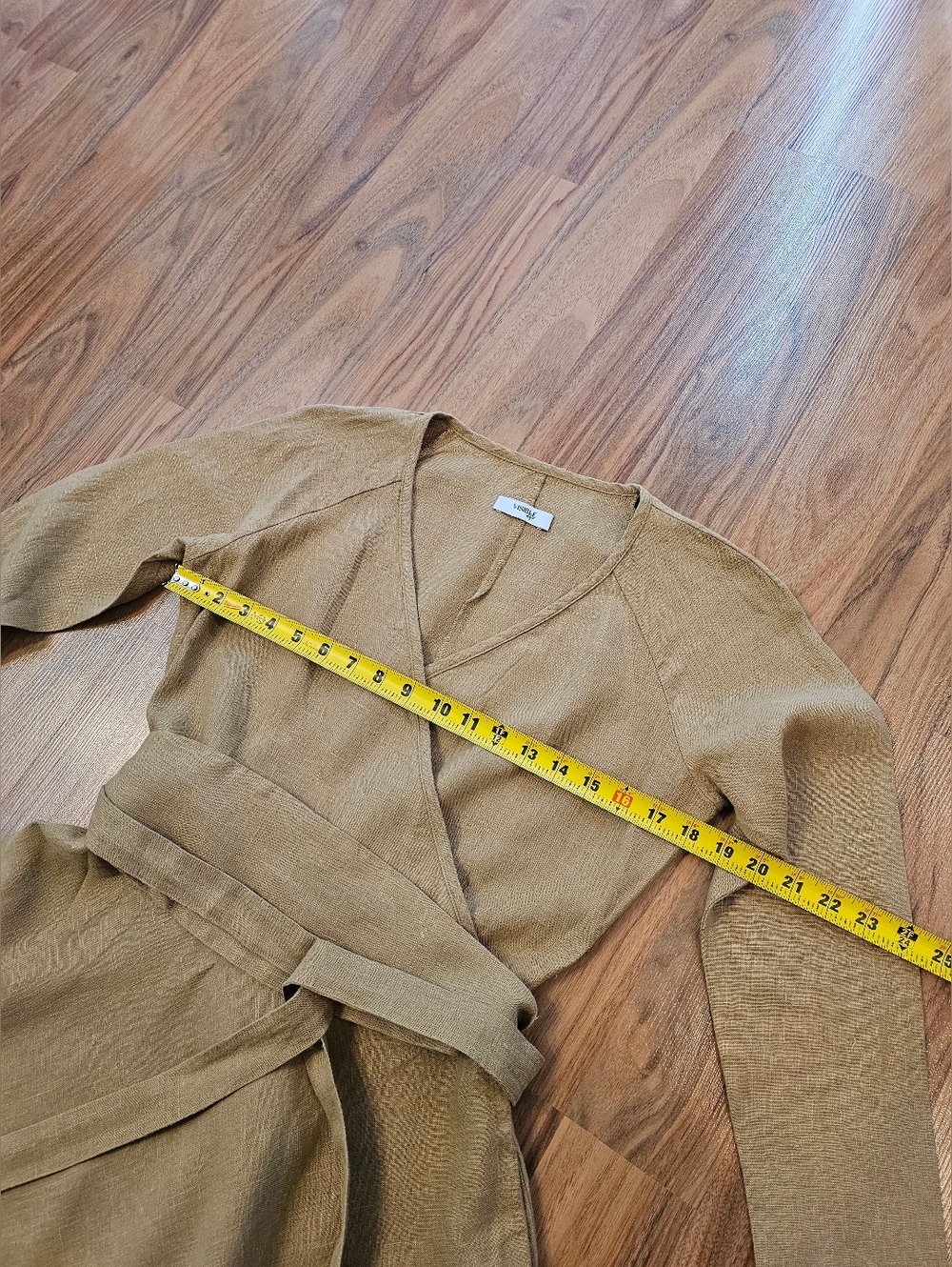 Handsewn Heavyweight Midi Linen Wrap Style Dress Made By VisibleArt On Etsy S: M - Picture 8 of 16